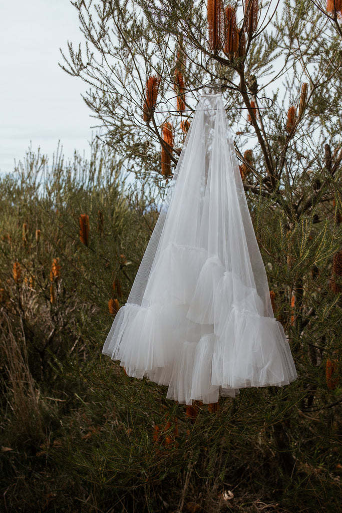 RUCHE - Hand Gathered Tulle Veil
