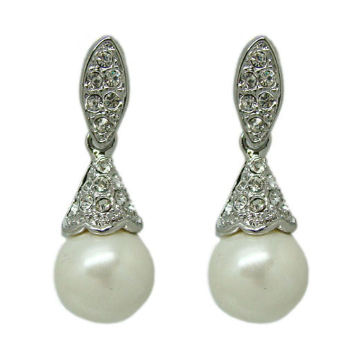 DARLA: Silver Crystal Earrings
